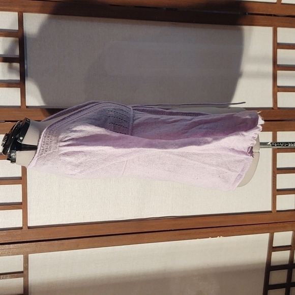 Simply Flawless Mohair Blend Pointelle Knit Open Front Lavender Cardigan Sz S - Picture 6 of 9